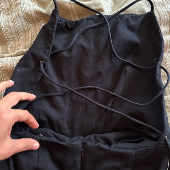 Reformation Rufus cropped tie back jumpsuit - Picture 5 of 6